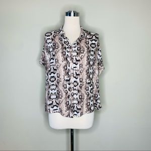 H&M Snakeskin Print Top